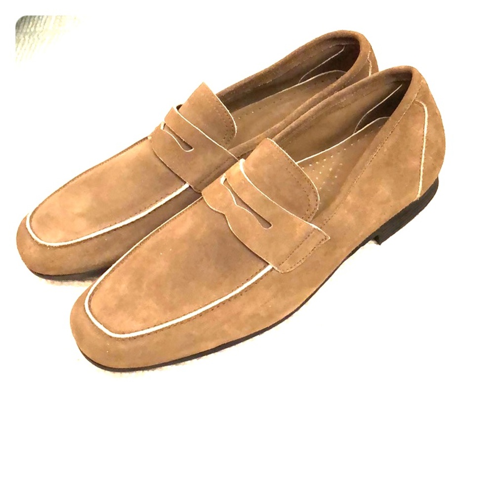 Bruno Magli suede penny loafers